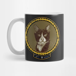 Bobby Cat (frame gold celtic rope space) Mug